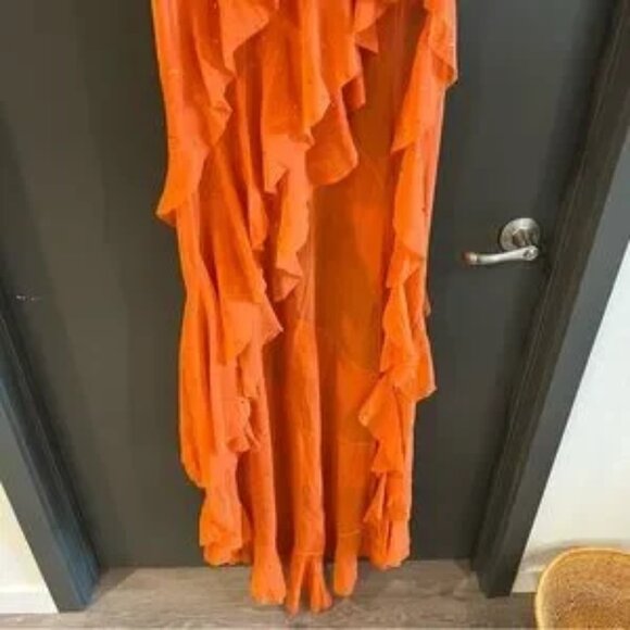 Helsa The Thea Gown in Orange Size Medium NEW! New with tags! - Picture 6 of 16